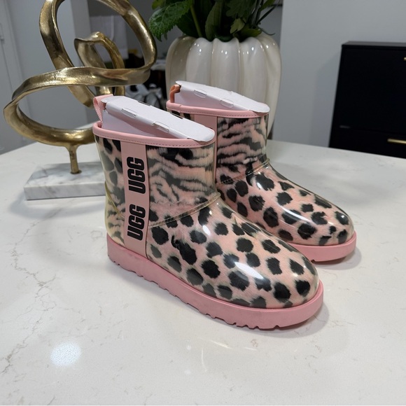 UGG Shoes - UGG Pink and Black Animal Print Boots